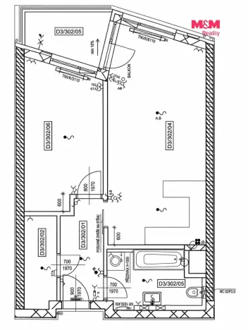 Pronájem bytu 2+kk, Praha - Střížkov, Makedonská, 49 m2