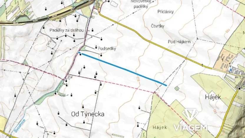 Prodej podílu pole, Týnec, 1114 m2