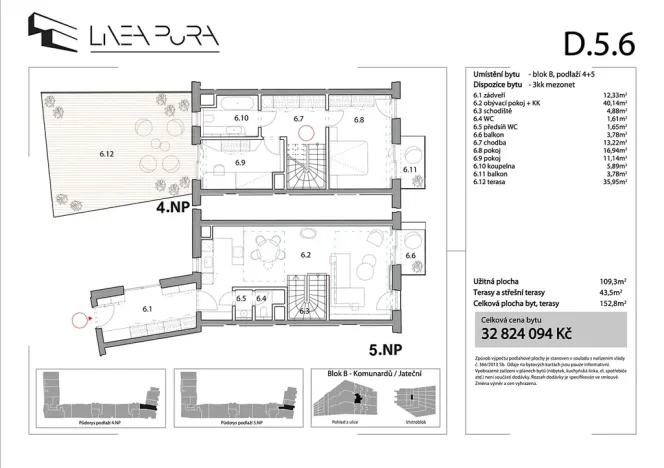 Prodej bytu 3+kk, Praha - Holešovice, Komunardů, 109 m2