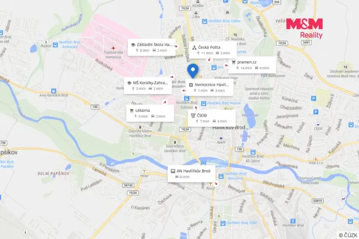 Pronájem bytu 2+1, Havlíčkův Brod, Sídliště Pražská, 52 m2