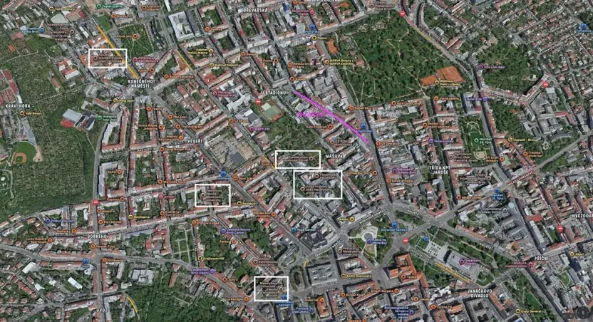 Pronájem bytu 2+kk, Brno, Cihlářská, 42 m2