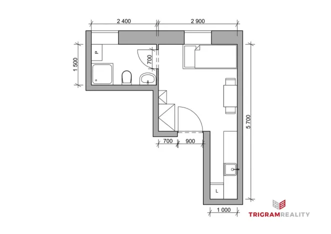 Pronájem bytu 1+kk, Hradec Králové - Plotiště nad Labem, 16 m2
