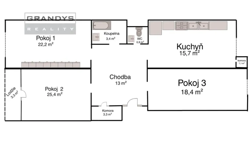 Pronájem bytu 3+1, Praha - Bubeneč, Čechova, 104 m2