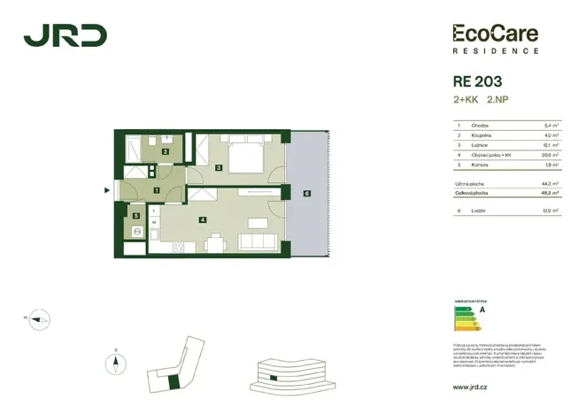 Prodej bytu 2+kk, Praha - Hostivař, Dolnoměcholupská, 45 m2