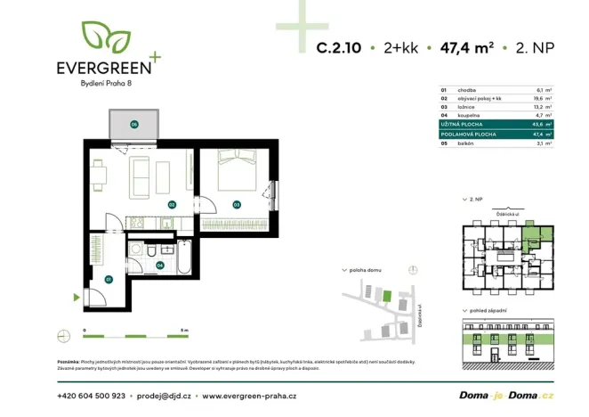 Prodej bytu 2+kk, Praha - Ďáblice, Ďáblická, 47 m2
