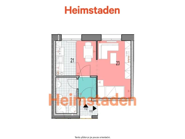 Pronájem bytu 1+kk, Havířov - Prostřední Suchá, Dělnická, 23 m2