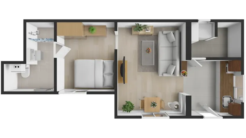 Pronájem bytu 2+kk, Chýnice, Mlejnská, 33 m2