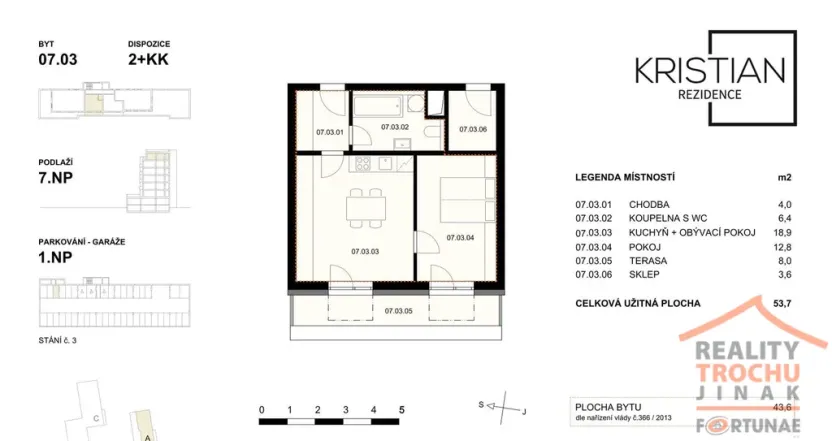 Prodej bytu 2+kk, Hradec Králové, Pod Zámečkem, 43 m2