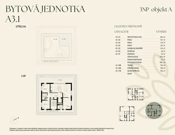 Prodej bytu 4+kk, Praha, U starého židovského hřbitova, 106 m2
