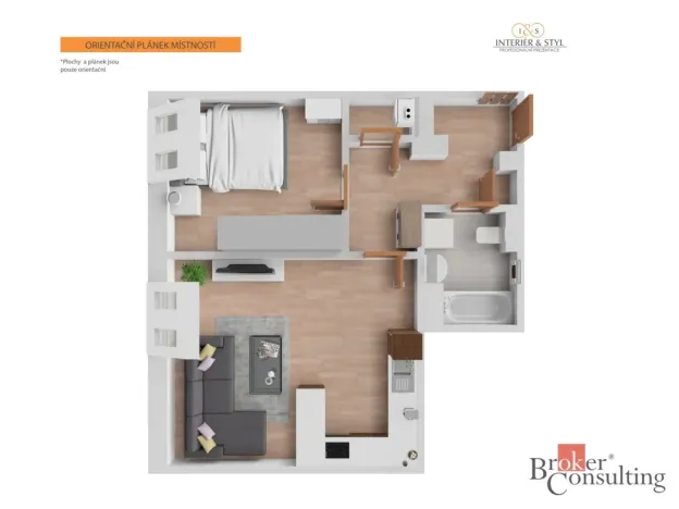 Prodej bytu 2+kk, Praha - Žižkov, Roháčova, 47 m2