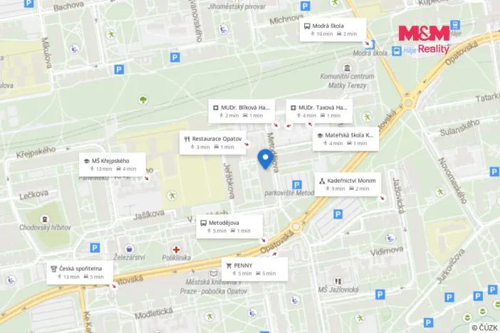 Prodej bytu 3+1, Praha - Chodov, Metodějova, 64 m2