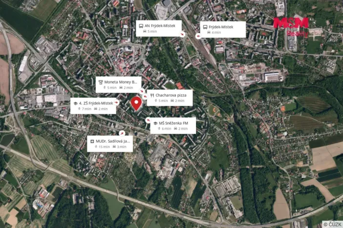 Prodej bytu 3+1, Frýdek-Místek - Místek, Bezručova, 74 m2