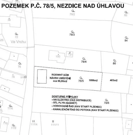 Prodej pozemku pro bydlení, Nezdice, 1006 m2
