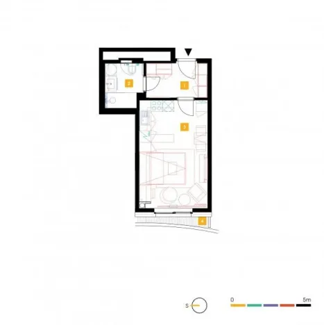 Pronájem bytu 1+kk, Praha - Stodůlky, Mukařovského, 31 m2