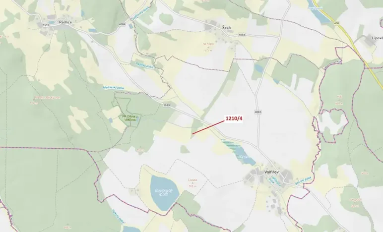 Dražba lesa, Volfířov, 7 m2