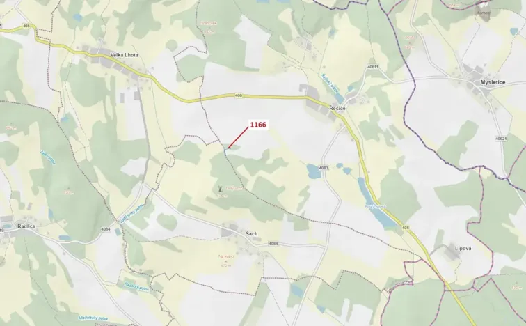 Dražba lesa, Volfířov, 536 m2