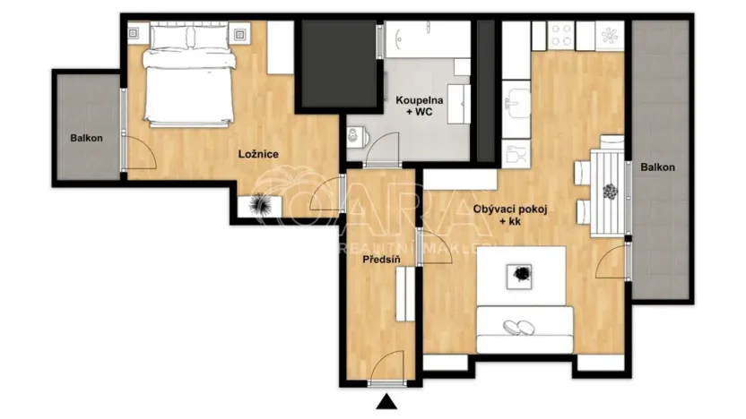 Pronájem bytu 2+kk, Praha - Bubeneč, Ve struhách, 45 m2