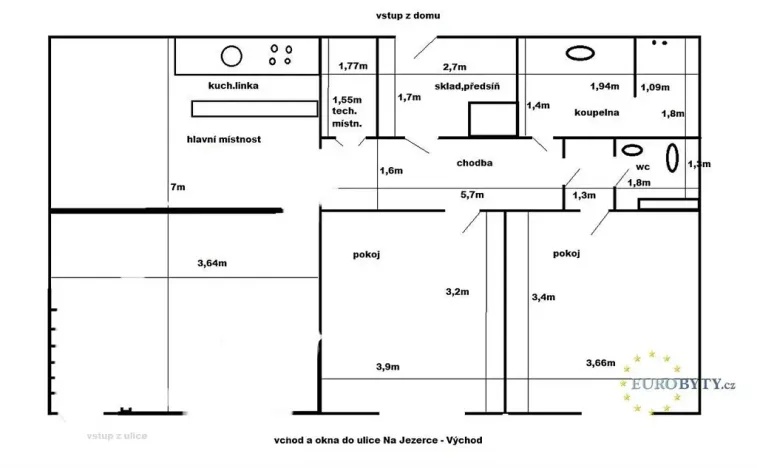 Prodej bytu 3+kk, Praha - Nusle, Na Jezerce, 74 m2