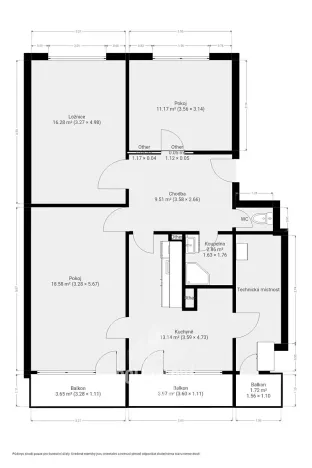 Pronájem bytu 3+1, Jihlava, Polní, 85 m2