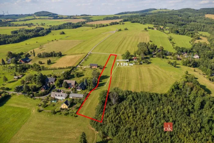 Prodej louky, Chrastava - Horní Chrastava, Frýdlantská, 7126 m2