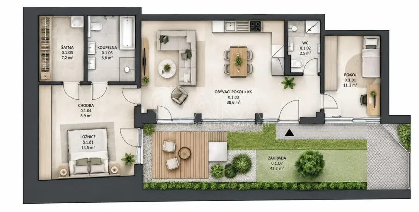 Prodej bytu 3+kk, Praha - Modřany, Ke Spofě, 93 m2