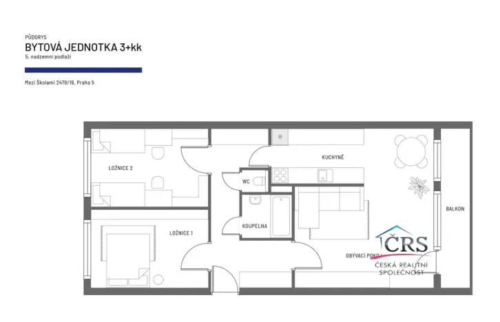 Prodej bytu 3+kk, Praha - Stodůlky, Mezi školami, 77 m2