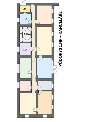 Pronájem kanceláře, Olomouc, Hodolanská, 12 m2