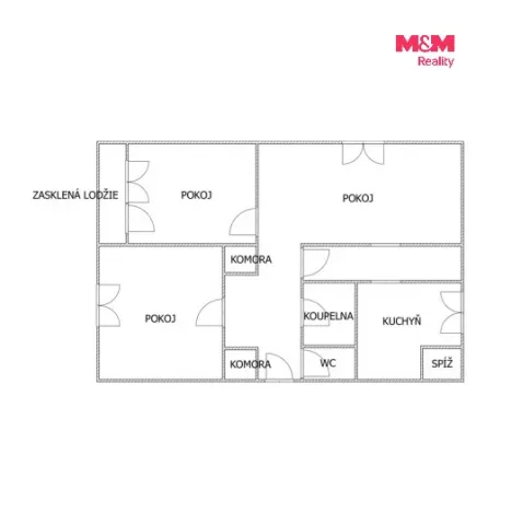 Pronájem bytu 3+1, Cheb, Osvobození, 76 m2