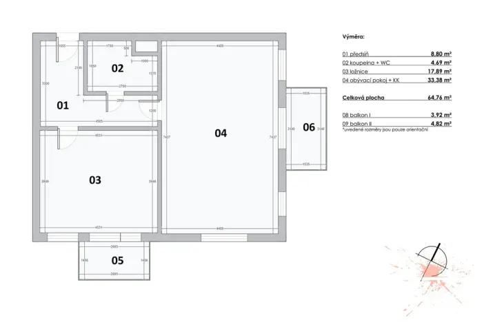 Prodej bytu 2+kk, Praha - Štěrboholy, Andersenova, 65 m2