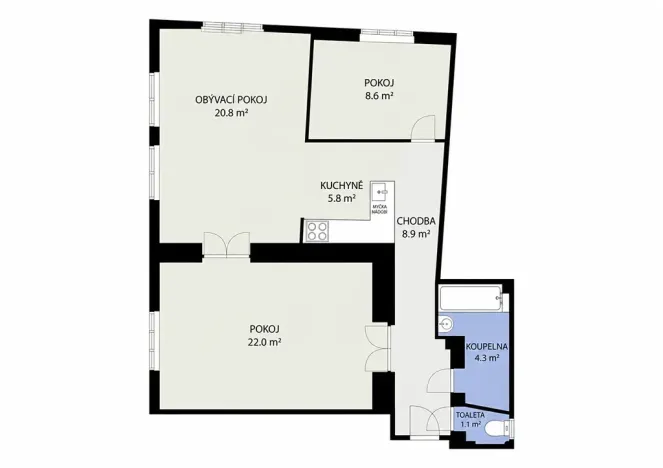 Prodej bytu 3+kk, Praha - Žižkov, Hartigova, 74 m2
