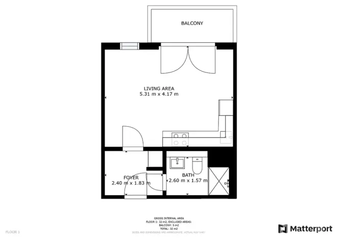 Pronájem bytu 1+kk, Praha - Košíře, Naskové, 32 m2
