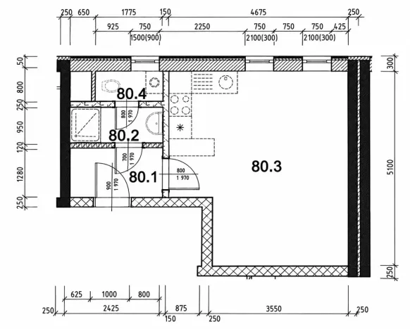 Pronájem bytu 1+kk, Praha - Smíchov, Plzeňská, 32 m2