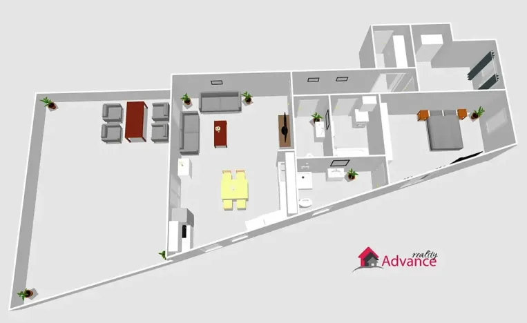 Pronájem bytu 3+kk, Ostrava, Na Prádle, 87 m2