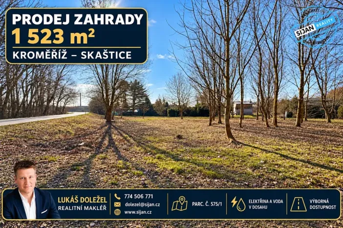 Prodej zahrady, Kroměříž, 1523 m2