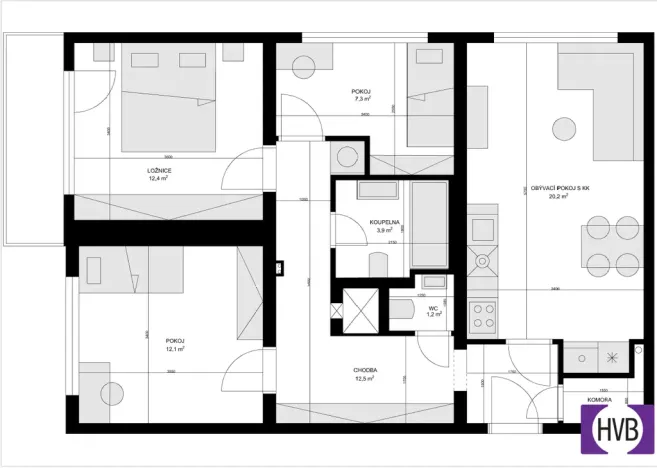 Prodej bytu 4+kk, Praha - Záběhlice, Narcisová, 74 m2