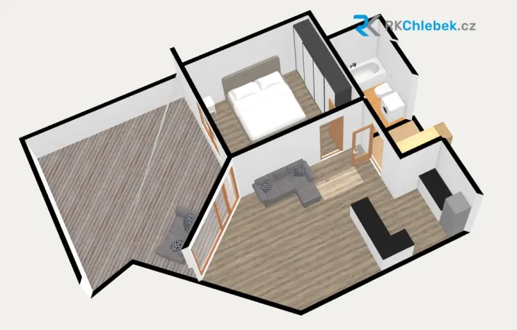 Pronájem bytu 2+kk, Ostrava - Moravská Ostrava, Blahoslavova, 50 m2
