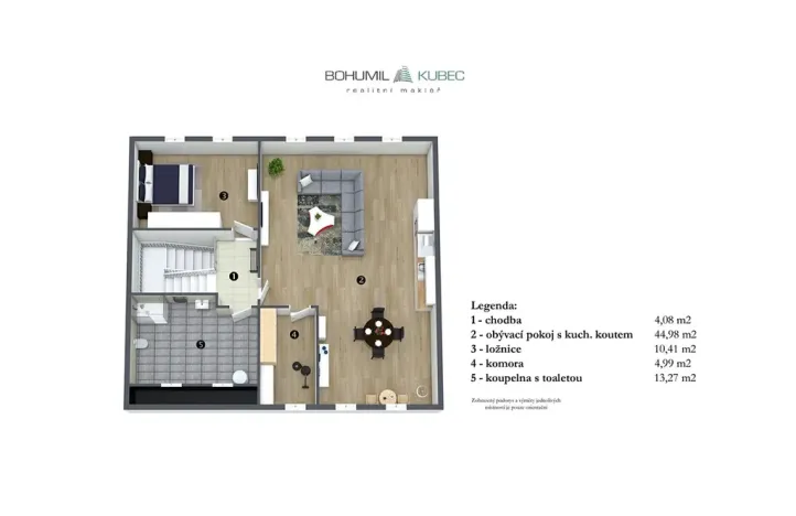 Prodej bytu 2+kk, Veselí nad Lužnicí, Budějovická, 78 m2