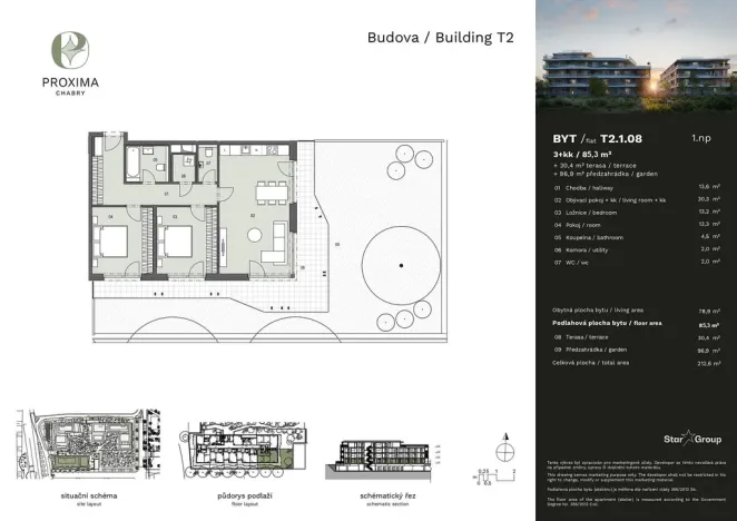 Prodej bytu 3+kk, Praha - Dolní Chabry, Velemínská, 85 m2