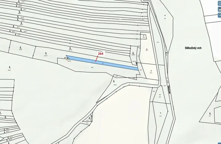 Dražba pozemku, Břežany, 854 m2