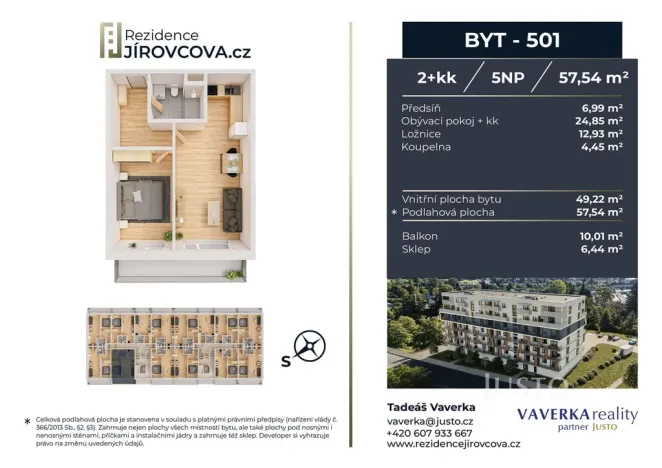 Prodej bytu 2+kk, České Budějovice, Jírovcova, 57 m2