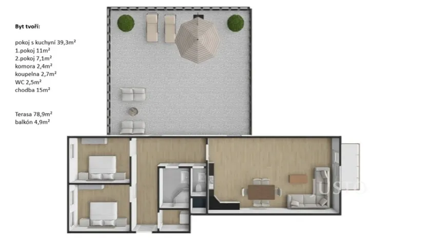 Pronájem bytu 3+kk, Benešov, Suchánkova, 80 m2