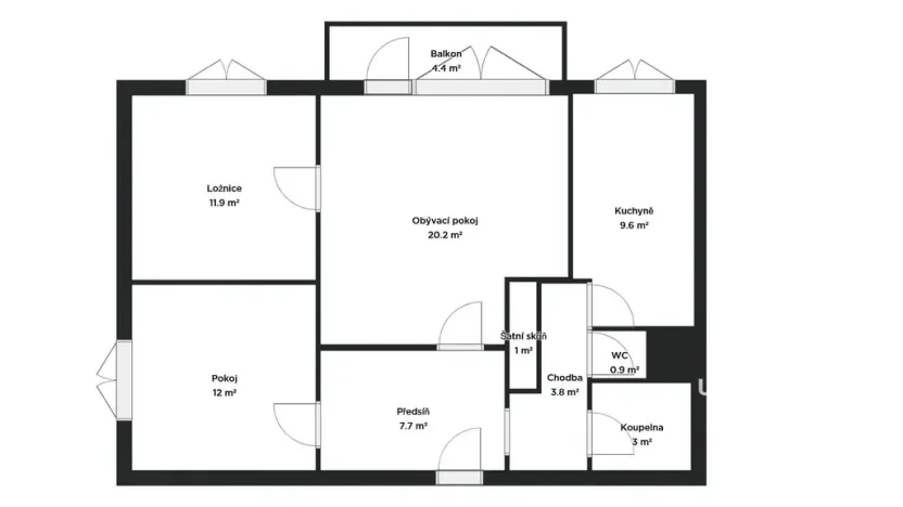 Prodej bytu 3+1, Brno - Nový Lískovec, Svážná, 75 m2