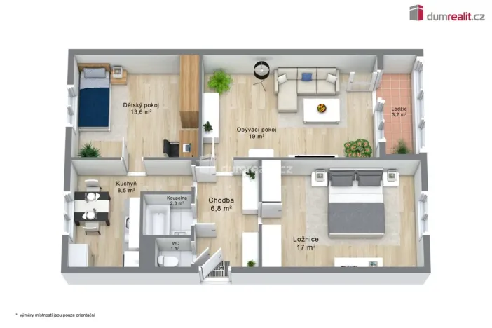 Prodej bytu 3+1, Ostrov, Májová, 69 m2