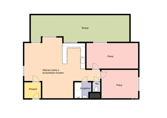 Pronájem bytu 3+kk, Praha - Vinoř, Bohdanečská, 71 m2