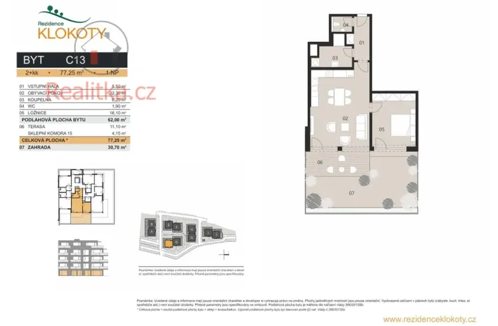 Prodej bytu 2+kk, Tábor - Klokoty, Jaroslava Vacka, 77 m2