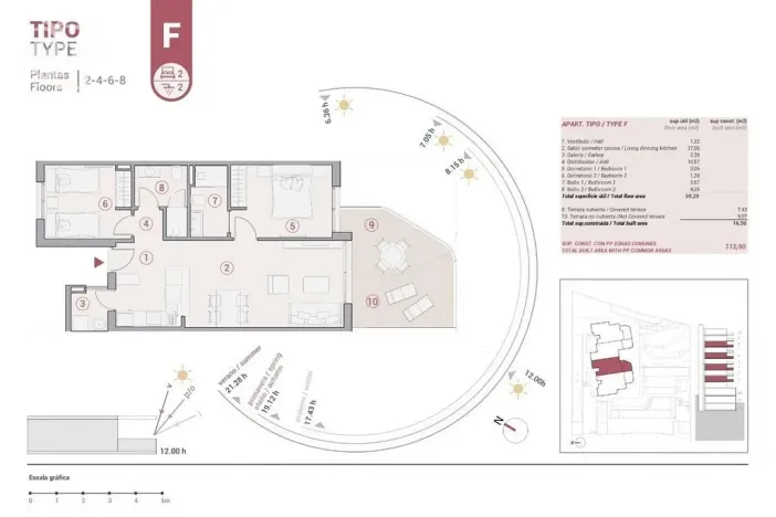 Prodej bytu 3+kk, Calpe, Alicante, Španělsko, 59 m2