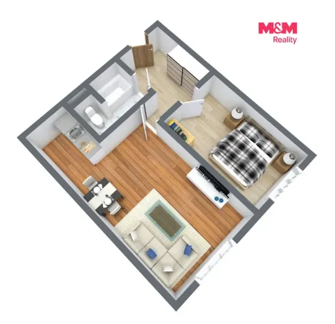 Prodej bytu 2+kk, Lom - Loučná, Libkovická, 42 m2