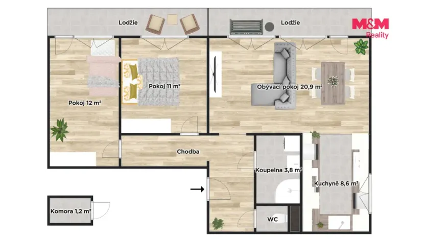 Prodej bytu 3+kk, Brandýs nad Labem-Stará Boleslav - Brandýs nad Labem, Kaštanová, 67 m2