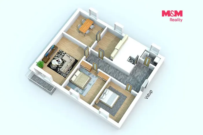 Prodej bytu 4+1, Starý Kolín - Bašta, B. Smetany, 64 m2