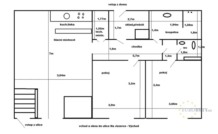 Prodej obchodního prostoru, Praha - Nusle, Na Jezerce, 74 m2